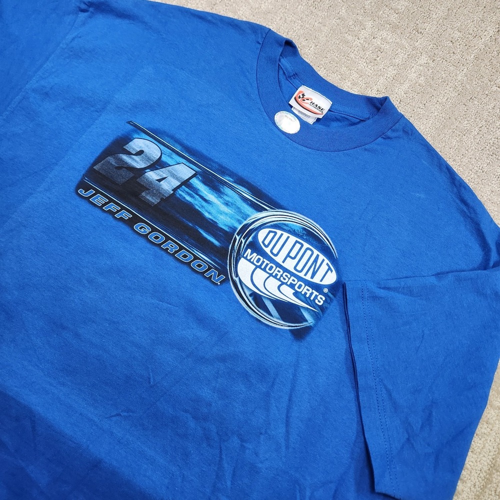 Vintage Jeff Gordon Shirt Men XXL Y2K Nascar Racing Blue Chase NEW Double Sided